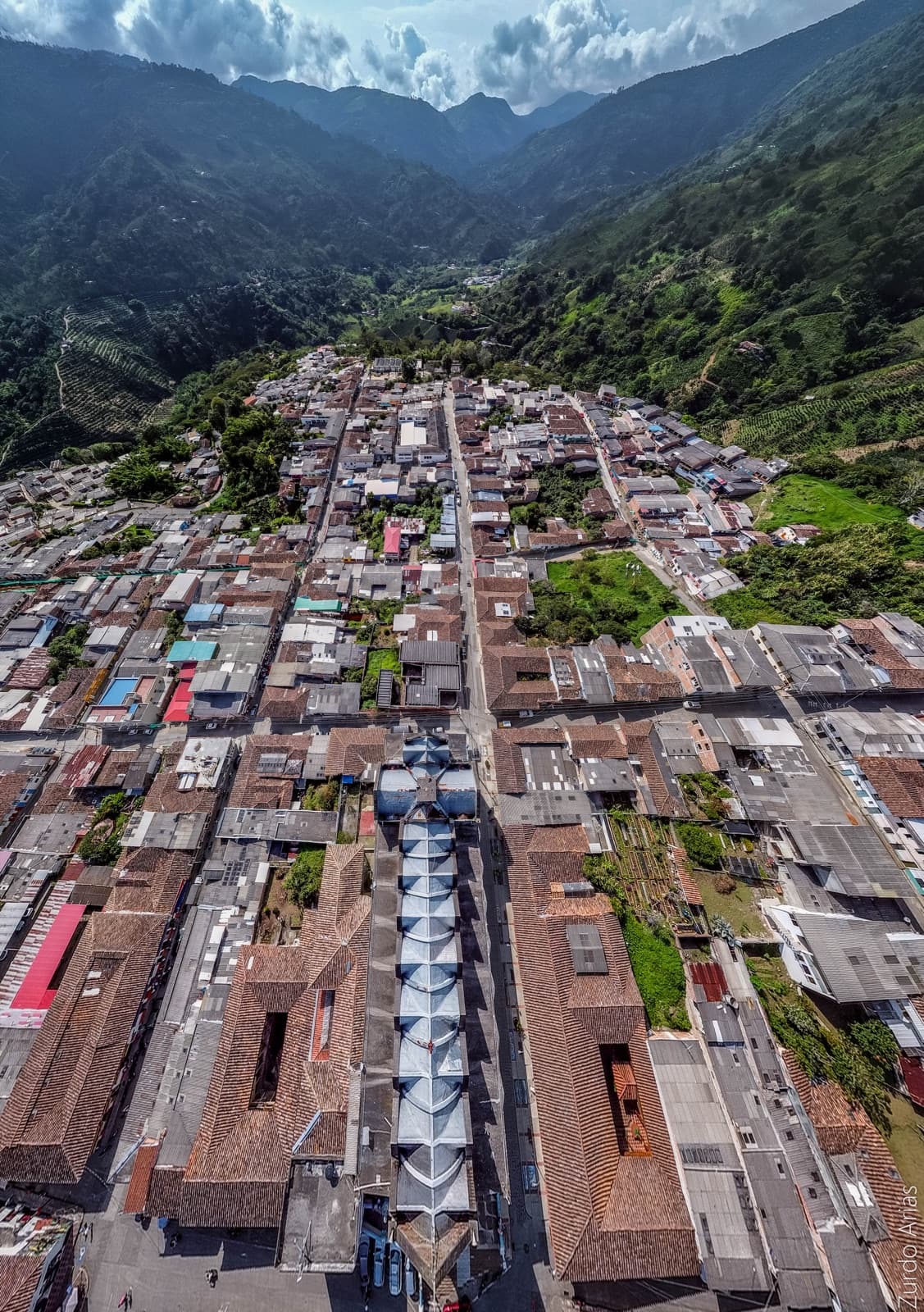 El casco urbano desde el aire